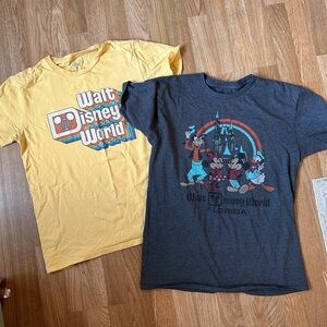 Walt Disney World retro style tees (lot of two) - unisex medium